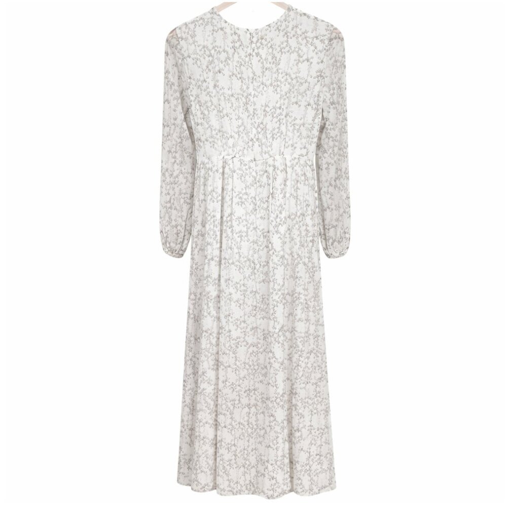 Adam Lippes Antique White Bleeding Hearts Silk Long Dress - Picture 2 of 13